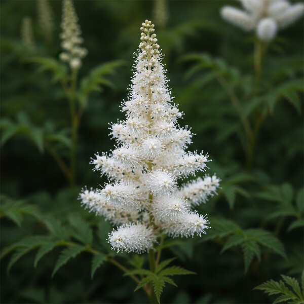 BLOOMIQUE - Lot de 6 - Astilbe Astary White - Fausse spirée - Plante de Jardin - H. 10-20 cm - P. 9 cm - large