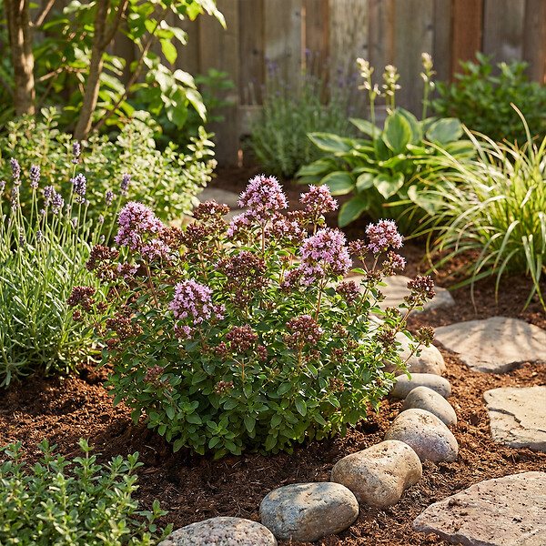 BLOOMIQUE - Lot de 6 - Origanum vulgare compactum - Origan - Marjolaine naine - Rustique - Vivace - P. 9 cm - large
