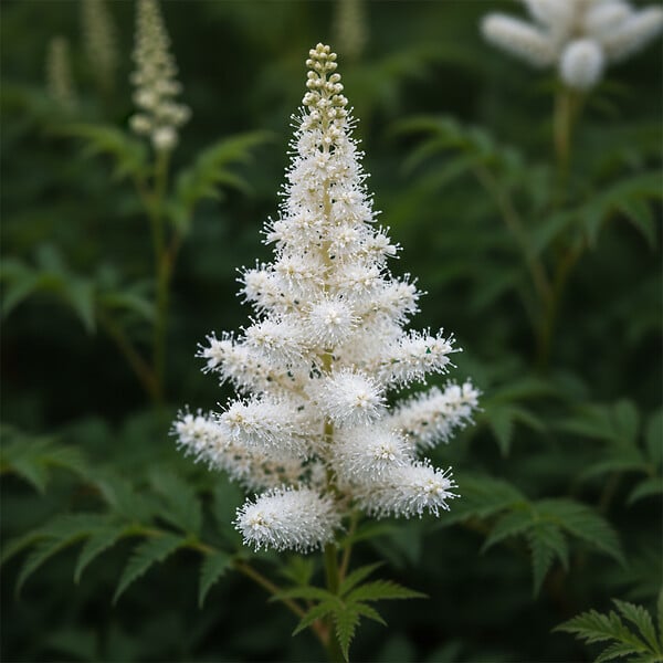 BLOOMIQUE - Lot de 3 - Astilbe Astary White - Fausse spirée - Plante de Jardin - H. 10-20 cm - P. 9 cm - large