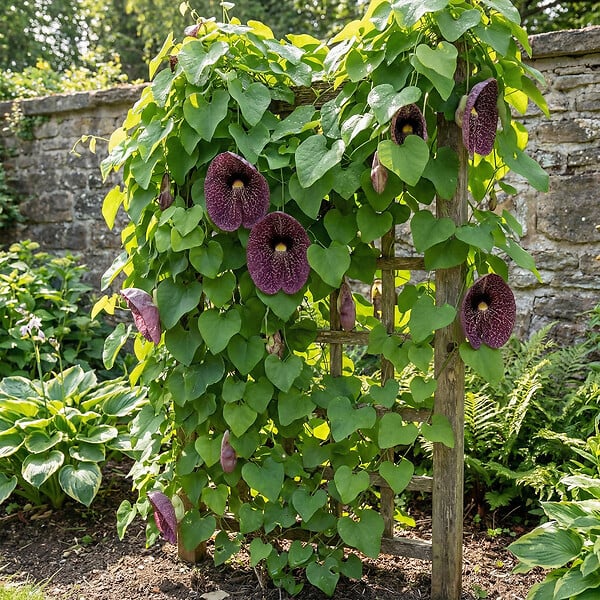 BLOOMIQUE - Aristolochia Macrophylla - Aristoloche à grandes feuilles - H. 60-80 cm - P. 19 cm - large