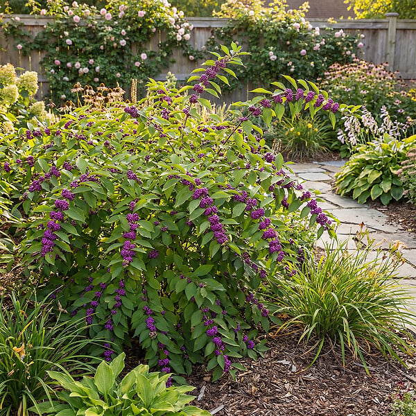 BLOOMIQUE - Callicarpa Liebespaar - Arbre aux bonbons - Plante de Jardin - Rustique - H. 90-110 cm - P. 26 cm - large