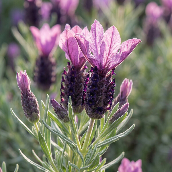 BLOOMIQUE - Lavandula Stoechas Anouk - Lavande Papillon - Rustique - Plante balcon - Plante jardin - P. 10,5 cm - large