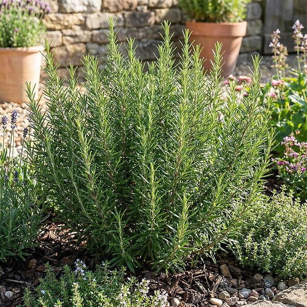 BLOOMIQUE - Lot de 6 - Rosmarinus officinalis - Romarin - Rustique - Persistant - Plante balcon - P. 9 cm - large