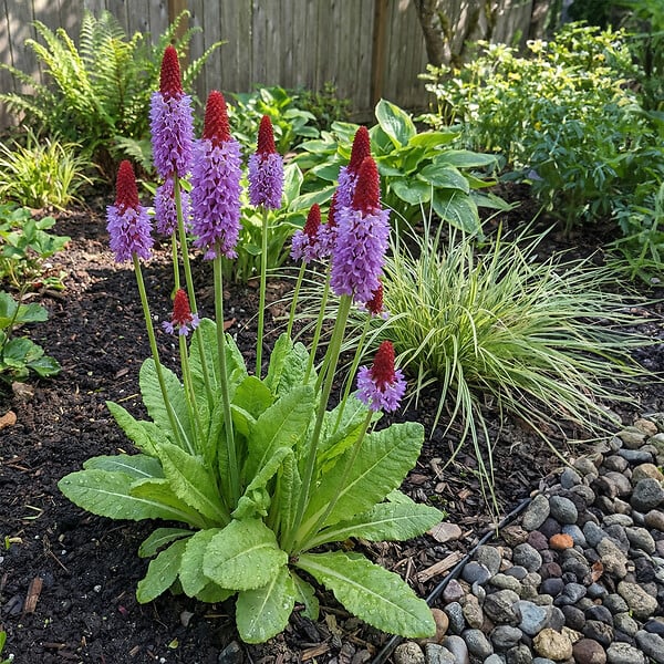 BLOOMIQUE - Lot de 6 - Primula Vialii - Primevère Orchidée - Floraison abondante - H. 10-20 cm - P. 9 cm - large