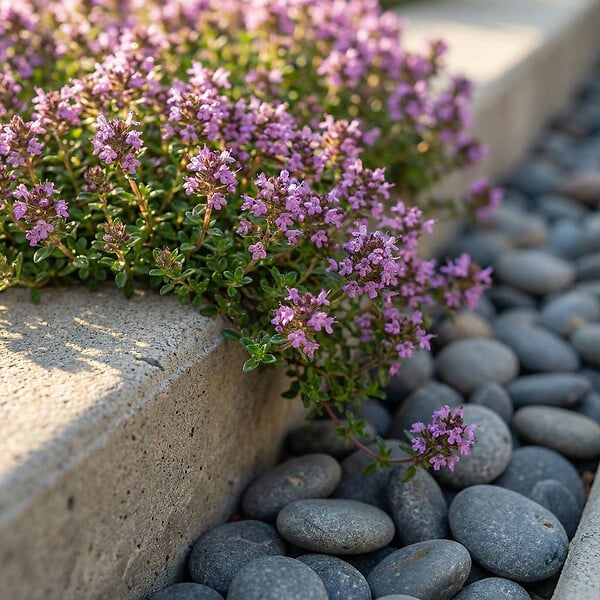 BLOOMIQUE - Lot de 6 - Thymus Red Carpet - Thym rouge - Rustique - Vivace - Couvre-sol - Persistant - P. 9 cm - large