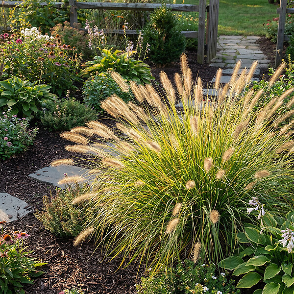 BLOOMIQUE - Lot de 6 - Pennisetum Hameln - Herbe aux écouvillons - Graminée ornementale - H. 10-20 cm - P. 9 cm - large