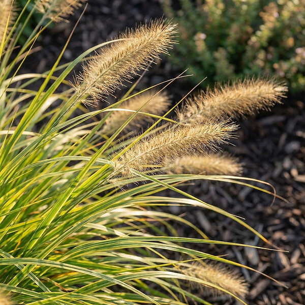 BLOOMIQUE - Lot de 6 - Pennisetum Hameln - Herbe aux écouvillons - Graminée ornementale - H. 10-20 cm - P. 9 cm - large