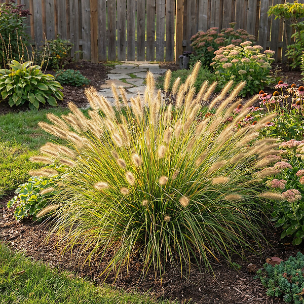 BLOOMIQUE - Lot de 6 - Pennisetum Hameln - Herbe aux écouvillons - Graminée ornementale - H. 10-20 cm - P. 9 cm - large