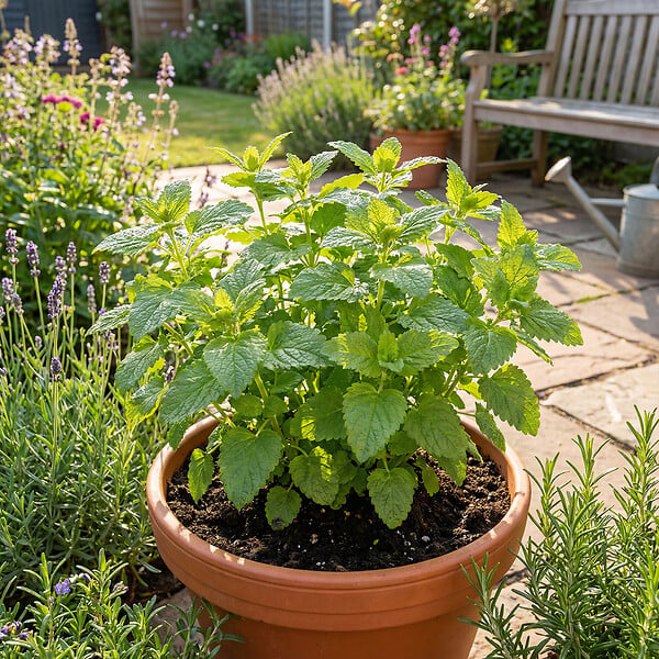 BLOOMIQUE - Lot de 6 - Melissa officinalis - Mélisse - Plante aromatique - Rustique - Vivace - P. 9 cm - large