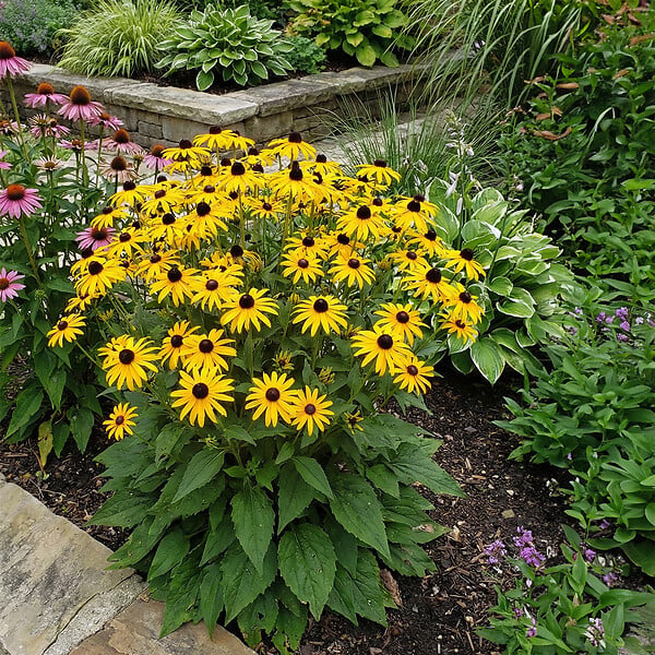 BLOOMIQUE - Lot de 3 - Rudbeckia Fulgida ‘Goldsturm’ - Rudbeckie - Floraison abondante - Rustique - P. 9 cm - large