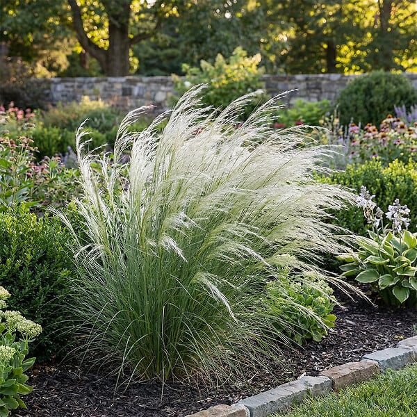 BLOOMIQUE - Lot de 6 - Stipa tenuissima 'Ponytails' - Stipe cheveux d'ange - H. 10-20 cm - P. 9 cm - large