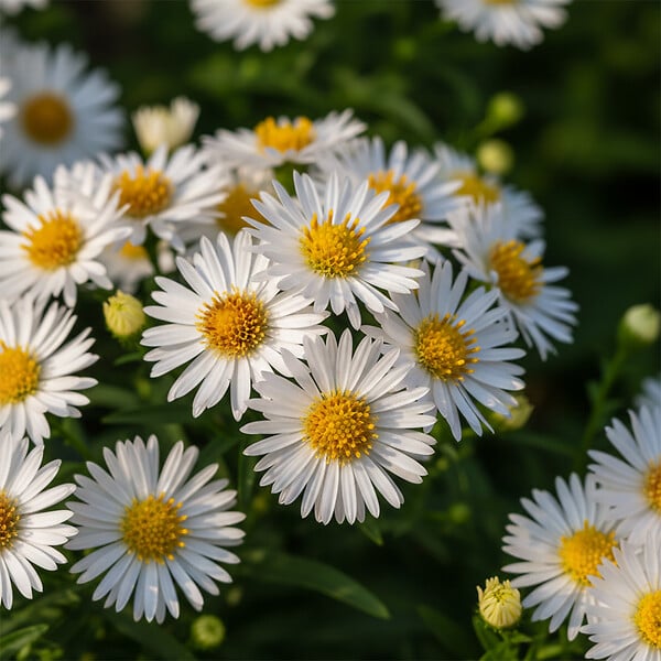 BLOOMIQUE - Lot de 3 - Aster Apollo - Aster de la Saint-Michel - Plantes jardin - H. 10-20 cm - P. 9 cm - large