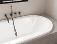 SANYCCES - Baignoire design ovale LOFT blanche 180 cm  Tablier inclus - vignette