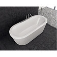 SANYCCES - Baignoire design ovale LOFT blanche 180 cm  Tablier inclus - vignette