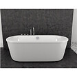 SANYCCES - Baignoire design ovale LOFT blanche 180 cm  Tablier non inclus - vignette