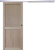 GD MENUISERIES - Porte Coulissante Atelier 2 Panneaux chene H204 x L73 cm, Rail Alu, Coquilles - vignette