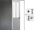 GD MENUISERIES - Porte Coulissante Atelier blanc vitre depoli H204 x L73 cm, Galandage - vignette