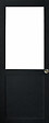 GD MENUISERIES - Porte Coulissante Atelier Noir H204 x L63 cm sans meneau, Coquilles - vignette