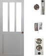 GD MENUISERIES - Porte Coulissante Atelier Blanc H204 x L83 cm, serrure condamnation - vignette