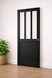 GD MENUISERIES - Porte Coulissante Atelier Noir H204 x L73 cm, serrure condamnation - vignette