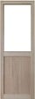 GD MENUISERIES - Porte Coulissante Atelier placage chene Vitrée H204 x L83 cm - vignette