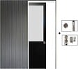 GD MENUISERIES - Porte Coulissante Athena Noir H204 x L83 cm, Galandage - vignette