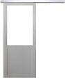 GD MENUISERIES - Porte Coulissante Atelier Blanc H204 x L93 cm sans meneau, Rail Alu - vignette