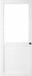GD MENUISERIES - Porte Coulissante Atelier Blanc H204 x L83 cm sans meneau, Coquilles - vignette