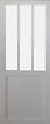 GD MENUISERIES - Porte Coulissante Atelier Blanc vitre depoli H204 x L73 cm - vignette