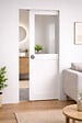 GD MENUISERIES - Porte Coulissante Atelier blanc sans meneau H204 x L73 cm, Galandage (sans kit finition) - vignette