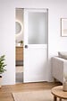 GD MENUISERIES - Porte Coulissante Athena blanc H204 x L73 cm, Galandage - vignette