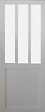 GD MENUISERIES - Porte Coulissante Atelier Blanc vitre depoli H204 x L83 cm - vignette