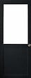 GD MENUISERIES - Porte Coulissante Atelier Noir H204 x L83 cm sans meneau, Coquilles - vignette