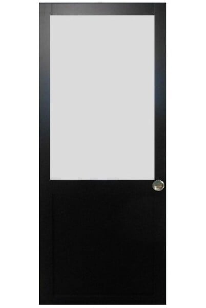 GD MENUISERIES - Porte Coulissante Athena Noir H204 x L73 cm, Coquilles - large