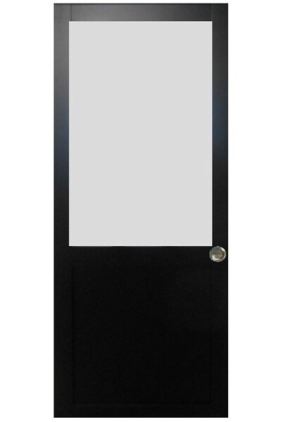 GD MENUISERIES - Porte Coulissante Athena Noir H204 x L83 cm, Coquilles - large