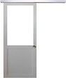 GD MENUISERIES - Porte Coulissante Atelier Blanc H204 x L83 cm sans meneau, Rail Alu, Coquilles - vignette