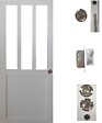 GD MENUISERIES - Porte Coulissante Atelier Blanc H204 x L93 cm, serrure condamnation - vignette