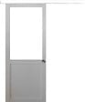 GD MENUISERIES - Porte Coulissante Atelier Blanc sans meneau H204 x L73 cm, Rail alu Bandeau Blanc, Coquilles - vignette