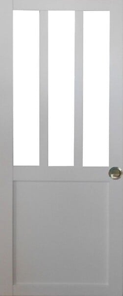 GD MENUISERIES - Porte Coulissante Atelier Blanc H204 x L93 cm, Coquilles - large