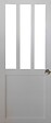 GD MENUISERIES - Porte Coulissante Atelier Blanc H204 x L93 cm, Coquilles - vignette