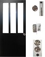 GD MENUISERIES - Porte Coulissante Atelier Noir H204 x L93 cm, serrure condamnation - vignette