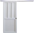 GD MENUISERIES - Porte Coulissante Atelier 2 panneaux blanc h204xl73 avec Rail Alu et 2 Coquilles - vignette