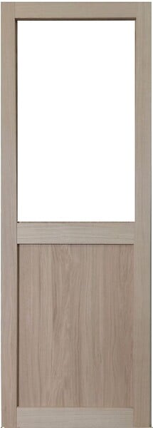 GD MENUISERIES - Porte Coulissante Atelier placage chene Vitrée H204 x L73 cm - large