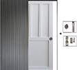 GD MENUISERIES - Porte Coulissante Atelier blanc 2 panneaux H204 x L73 cm, Galandage - vignette