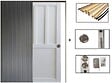 GD MENUISERIES - Porte Coulissante Atelier blanc 2 panneaux H204 x L83 cm, Galandage, kit de finition - vignette