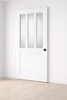 GD MENUISERIES - Porte Coulissante Atelier Blanc vitre depoli H204 x L83 cm, Coquilles - vignette