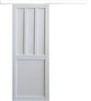 GD MENUISERIES - Porte Coulissante Atelier 2 panneaux blanc H204 x L83 cm Rail alu Bandeau Blanc - vignette