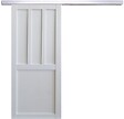 GD MENUISERIES - Porte Coulissante Atelier 2 Panneaux Blanc H204 x L83 cm, Rail Alu - vignette