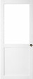 GD MENUISERIES - Porte Coulissante Atelier Blanc H204 x L73 cm sans meneau, Coquilles - vignette
