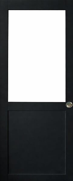 GD MENUISERIES - Porte Coulissante Atelier Noir H204 x L93 cm sans meneau, Coquilles - large